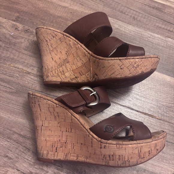 Born Women's Leather Brown Mules - Picture 4 of 6